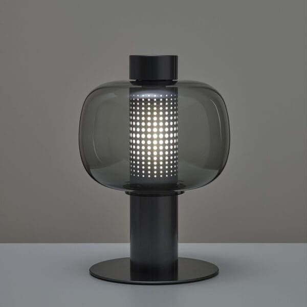 BROKIS BONBORI PC1166 piccola  - vetro grigio fumé trasparente - struttura nera opaca - outdoor