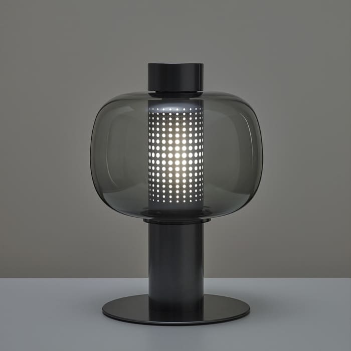 BROKIS BONBORI PC1166 piccola - vetro grigio fumé trasparente - struttura nera opaca - outdoor