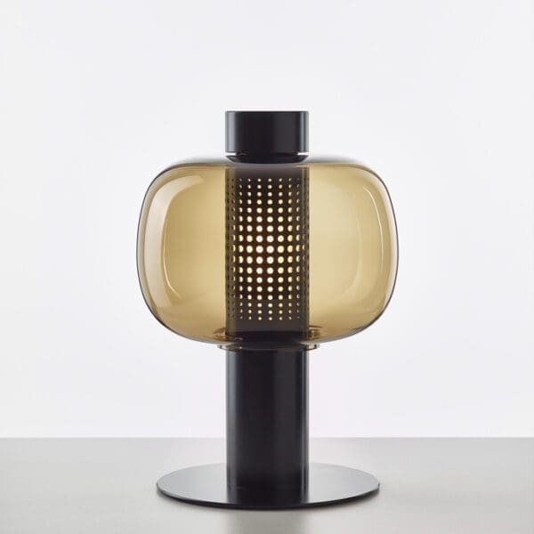 BROKIS BONBORI PC1166 piccola  - vetro marrone trasparente - struttura nera opaca - outdoor