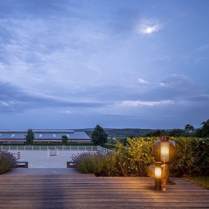 BROKIS BONBORI PC1166 piccola - vetro opalino triplex - struttura nera opaca - outdoor - immagine 2