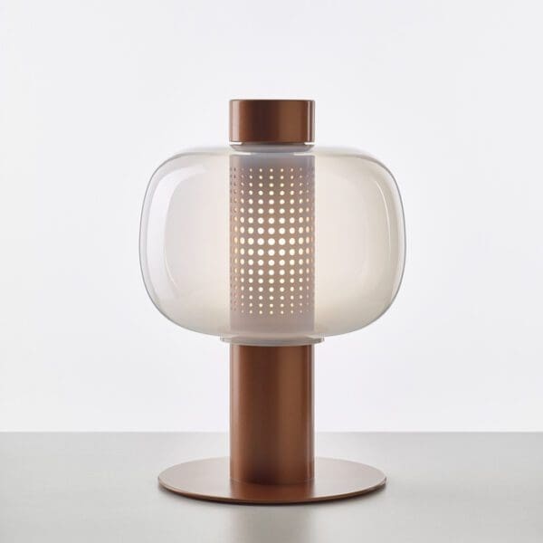 BROKIS BONBORI PC1166 piccola  - vetro opalino trasparente - struttura rame metallico opaco - outdoor