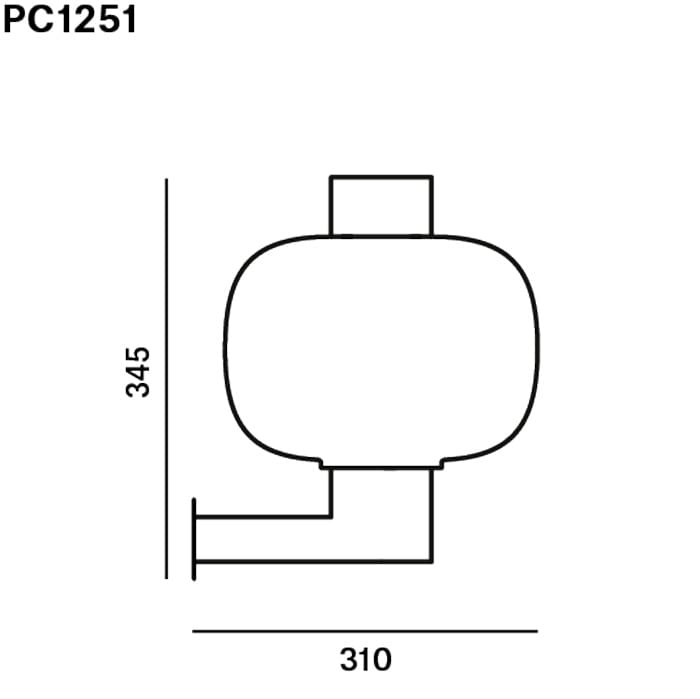 BROKIS BONBORI PC1251 wall up - triplex opal glass - matt black structure - outdoor - Image 3
