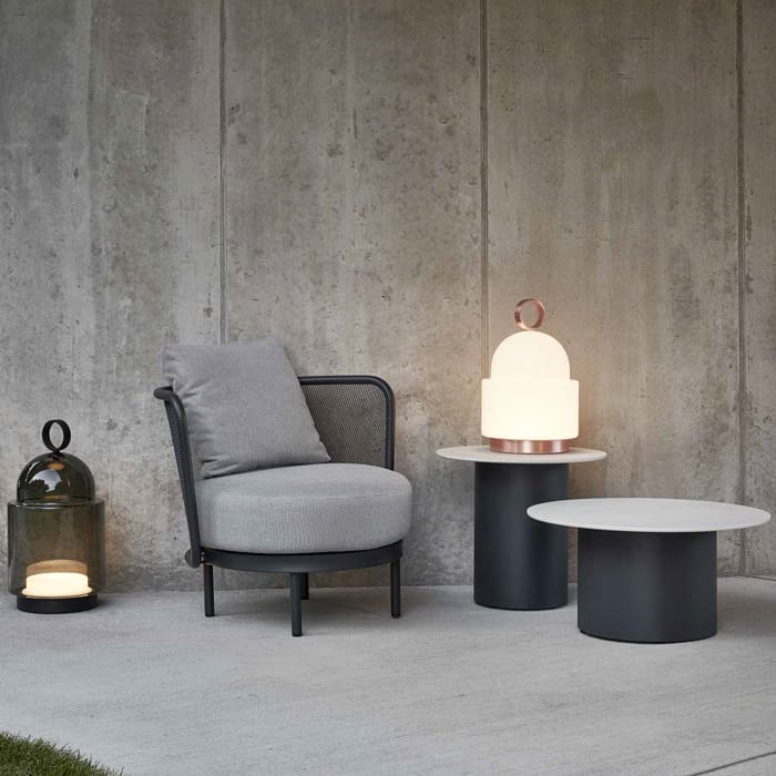 BROKIS DOME NOMAD PC1265 piccolo - tavolo/terra - vetro triplex opalino - struttura rame - outdoor - immagine 2