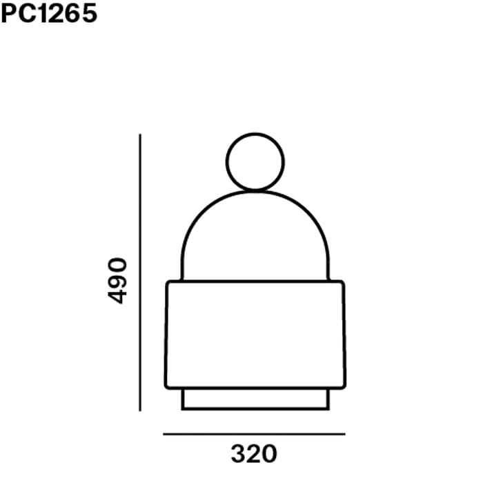 BROKIS DOME NOMAD PC1265 piccolo - tavolo/terra - vetro triplex opalino - struttura rame - outdoor - immagine 3