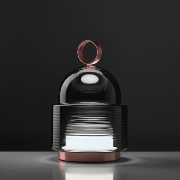 BROKIS DOME NOMAD PC1265 piccolo - tavolo/terra - vetro grigio fumé trasparente - struttura rame - outdoor