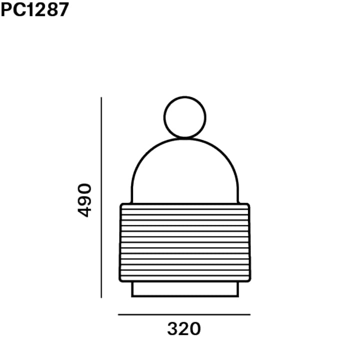 BROKIS DOME NOMAD PC1287 linee piccole - tavolo/terra - vetro grigio fumé trasparente - struttura rame - outdoor - immagine 3