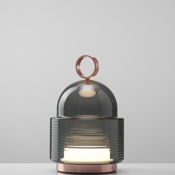 BROKIS DOME NOMAD PC1287 linee piccole - tavolo/terra - vetro grigio fumé trasparente - struttura rame - outdoor