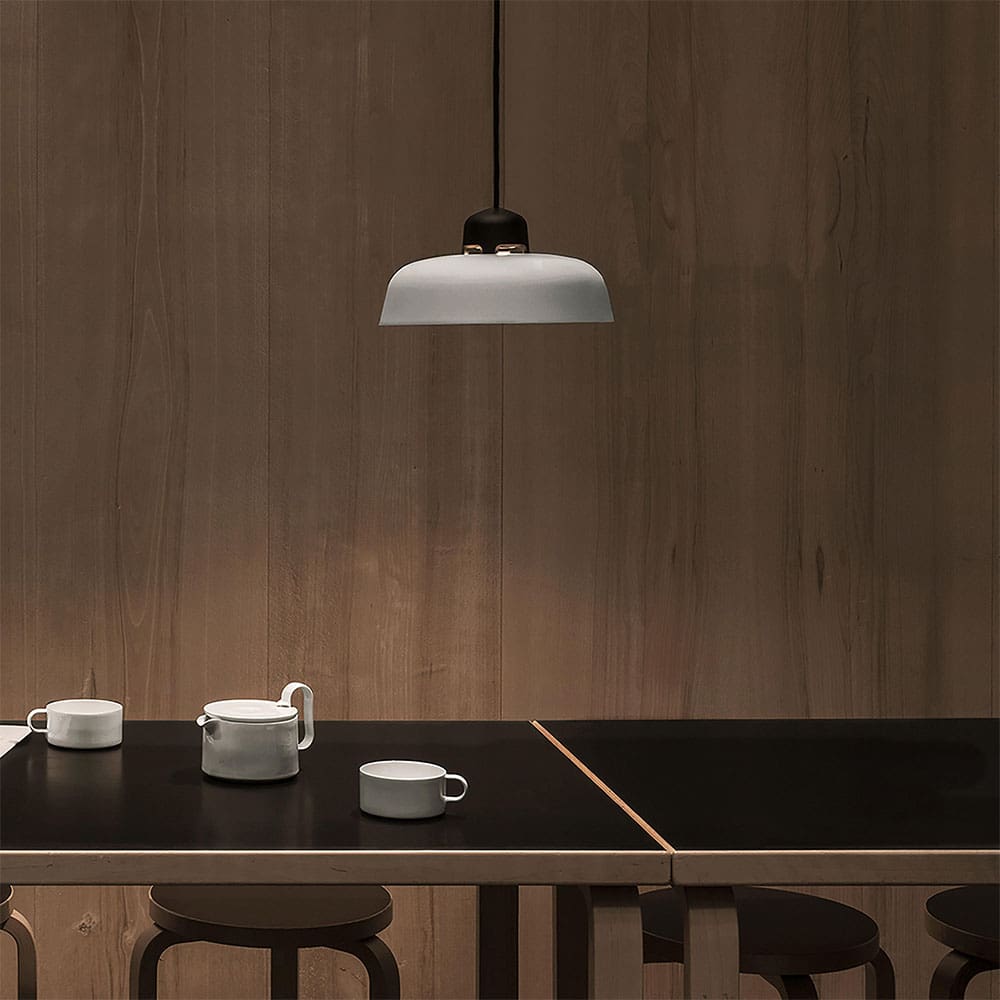 Wästberg w162 DALSTON s1 - motore led grafite nero, paralume seta grigio - immagine 2