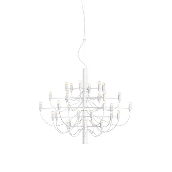 Flos 2097/30 - lampadine chiare - bianco opaco