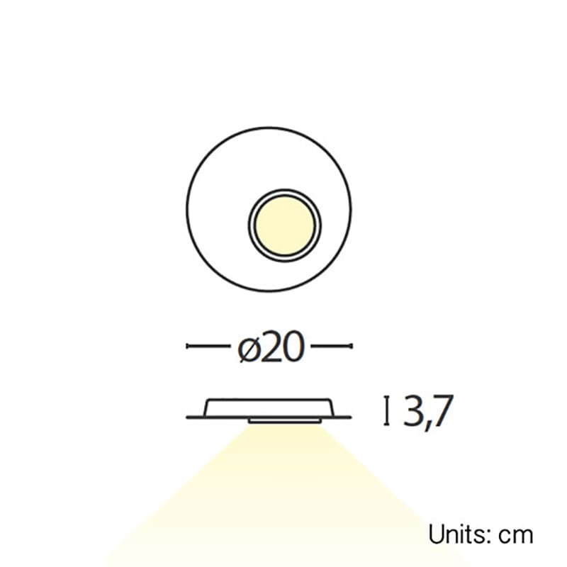 LUMEN CENTER BRAC 1 - sand grey, satin brass ring - Image 3