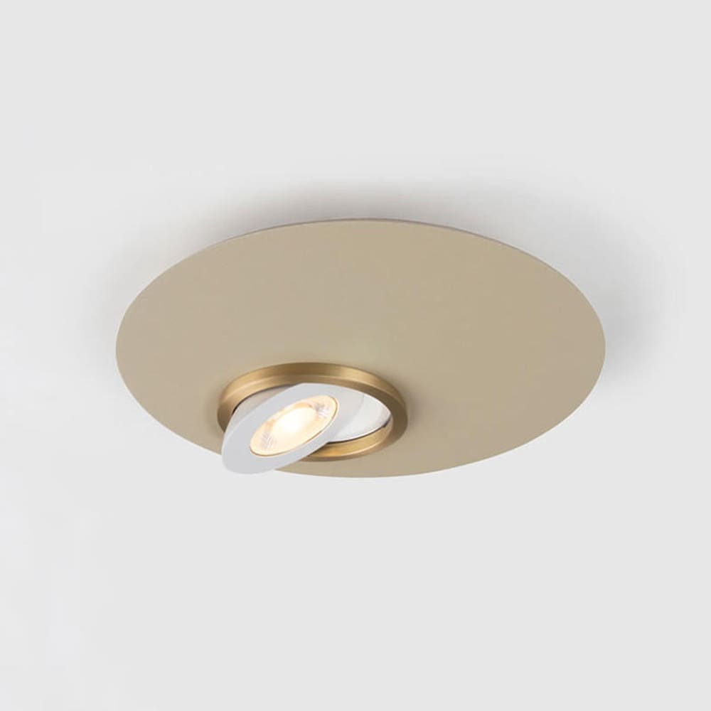 LUMEN CENTER BRAC 1 - sand grey, satin brass ring