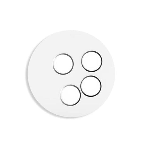 LUMEN CENTER BRAC 4 - ft white, chrome ring