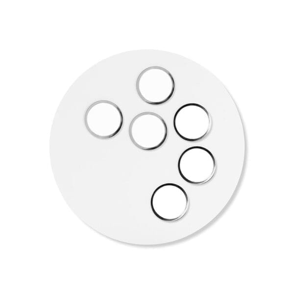 LUMEN CENTER BRAC 6 - ft white, chrome ring