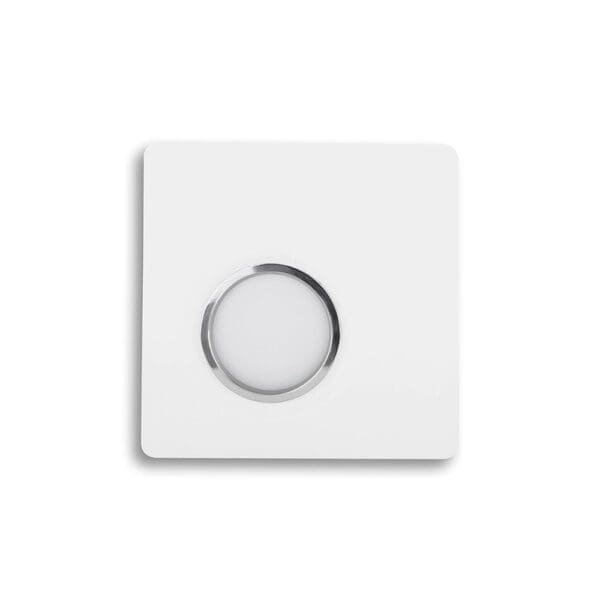 LUMEN CENTER BRICK QUADRO 1 - ft white, chrome ring