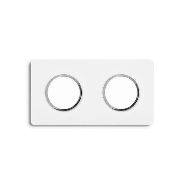 LUMEN CENTER BRICK RETTO 2 - ft white, chrome rings