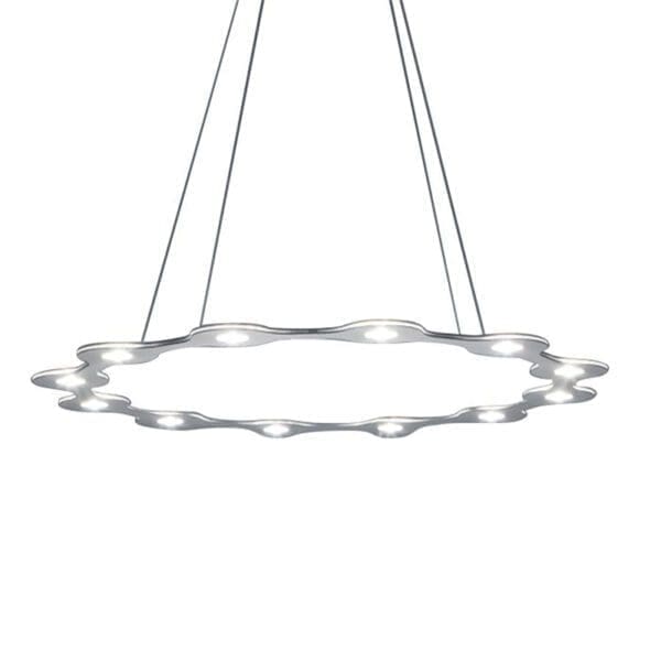 LUMEN CENTER FLAT RING 12 - natural anodized aluminium