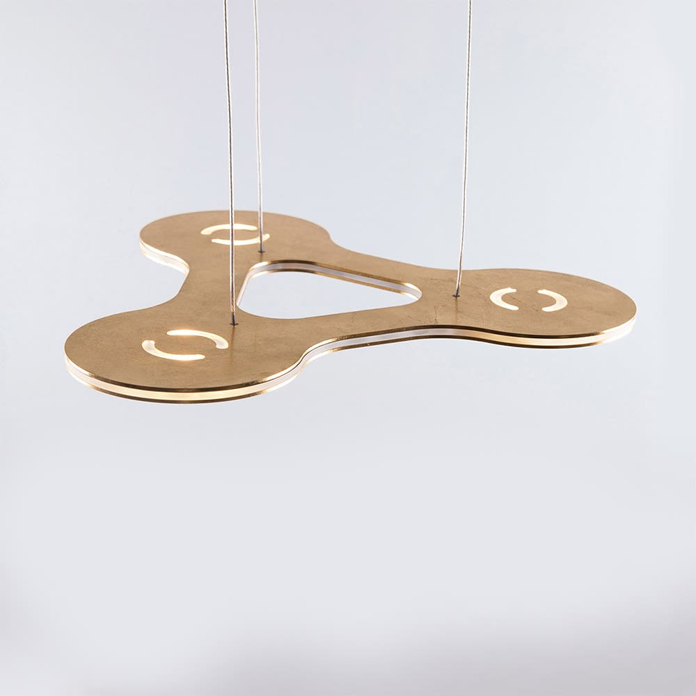 LUMEN CENTER FLAT RING 3 - golden foil