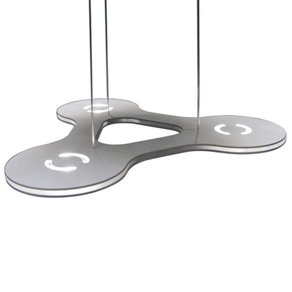 LUMEN CENTER FLAT RING 3 - natural anodized aluminium