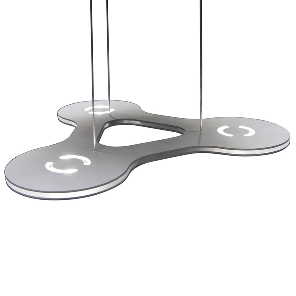 LUMEN CENTER FLAT RING 3 - alluminio anodizzato naturale