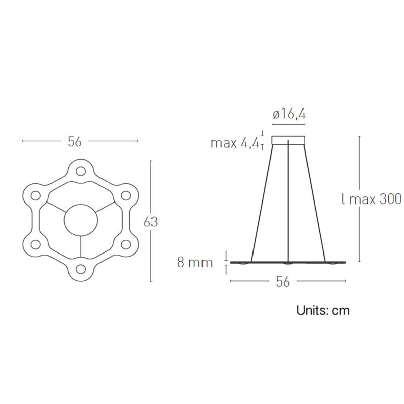 LUMEN CENTER FLAT RING 6 - alluminio anodizzato naturale - immagine 3