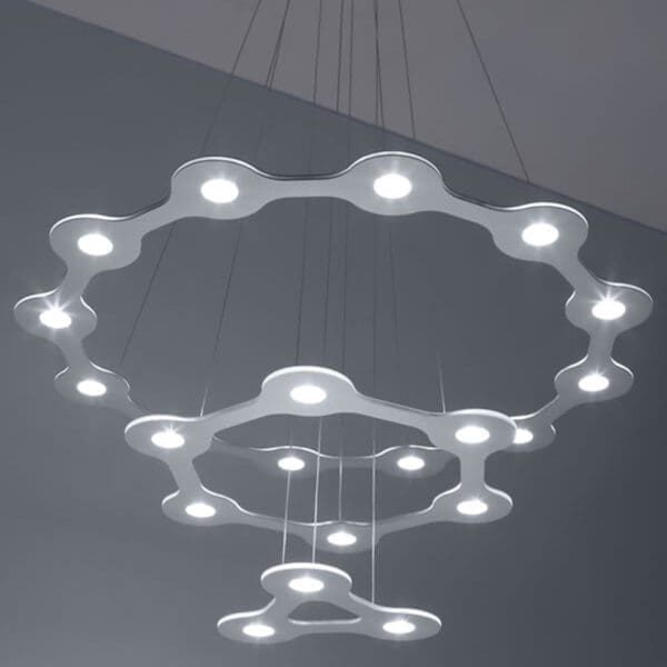 LUMEN CENTER FLAT SATURN 3 - natural anodized aluminium