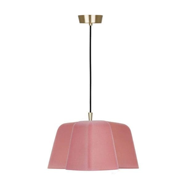 LUMEN CENTER FLO'3 - pink diffuser, satin brass base