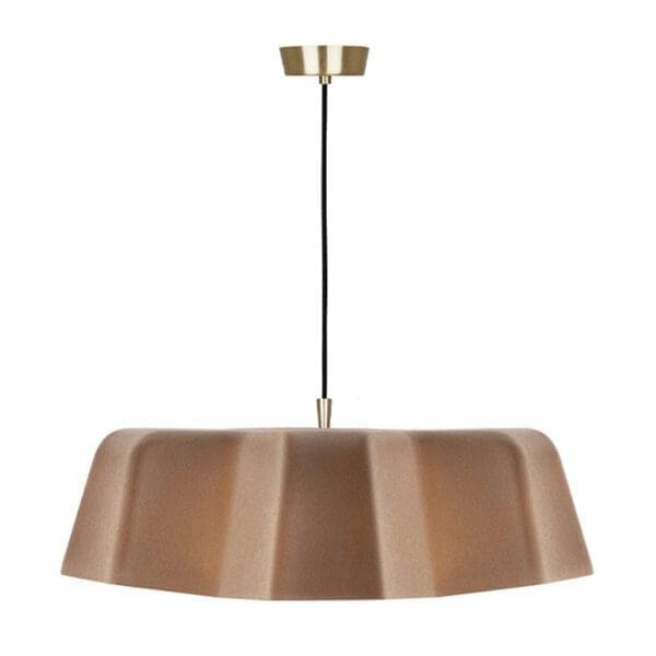LUMEN CENTER FLO'7 - beige diffuser, satin brass base