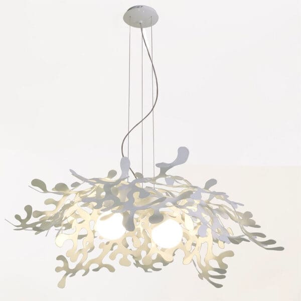 LUMEN CENTER MIDILEAVES - glossy white