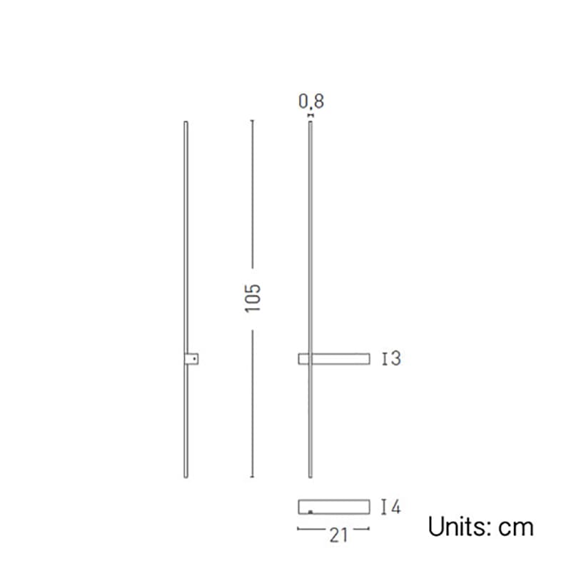 LUMEN CENTER OUTLINE - ft bianco e alluminio anodizzato naturale - led bianco e rosso - immagine 3