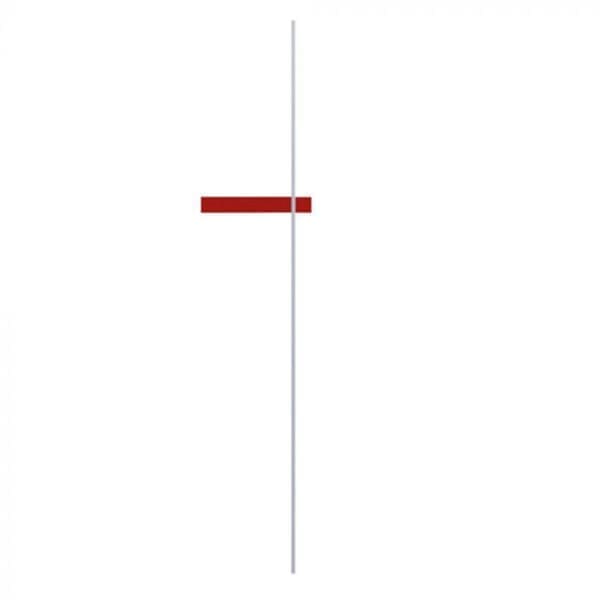 LUMEN CENTER OUTLINE - ft red and natural anodized aluminum - white led