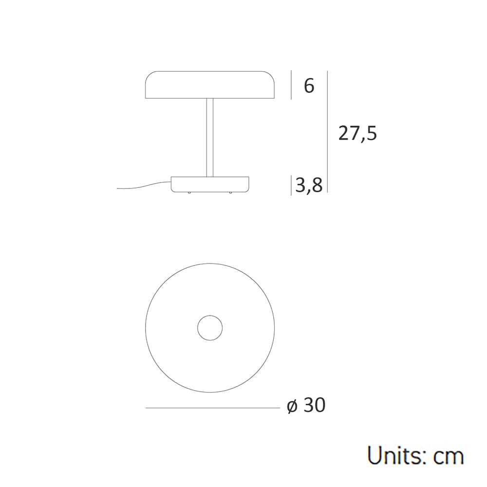 LUMEN CENTER ZERO TABLE - red brown - Image 3