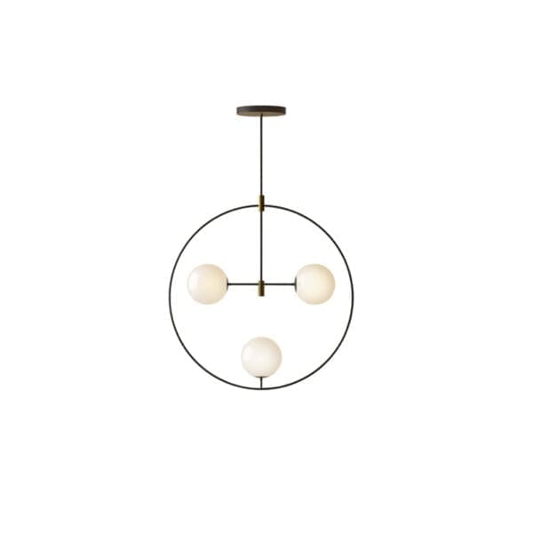 LUMEN CENTER RING - ft black and satin brass