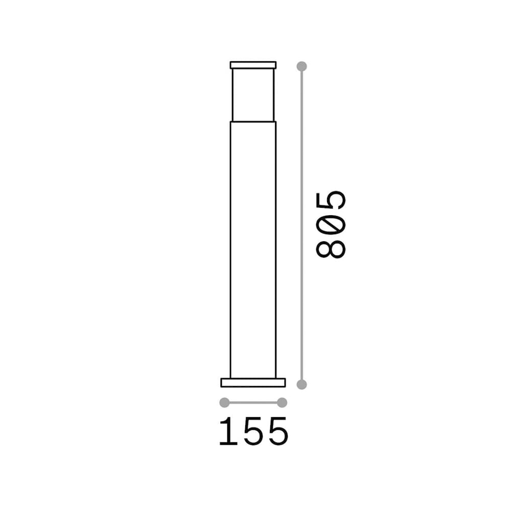 Ideal-Lux TRONCO PT1 H80 - nero - immagine 3