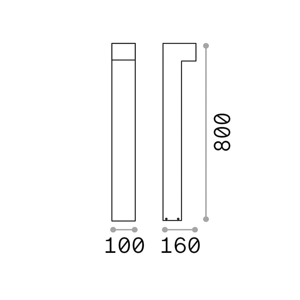 Ideal-Lux SIRIO PT2 H80 - bianco - immagine 3
