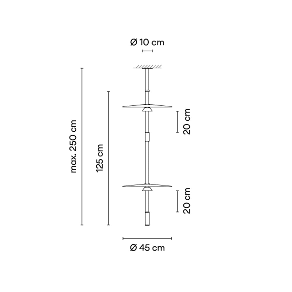 VIBIA FLAMINGO MINI 1590 Pulsante 1-10V, Built-in XS - nero - immagine 3