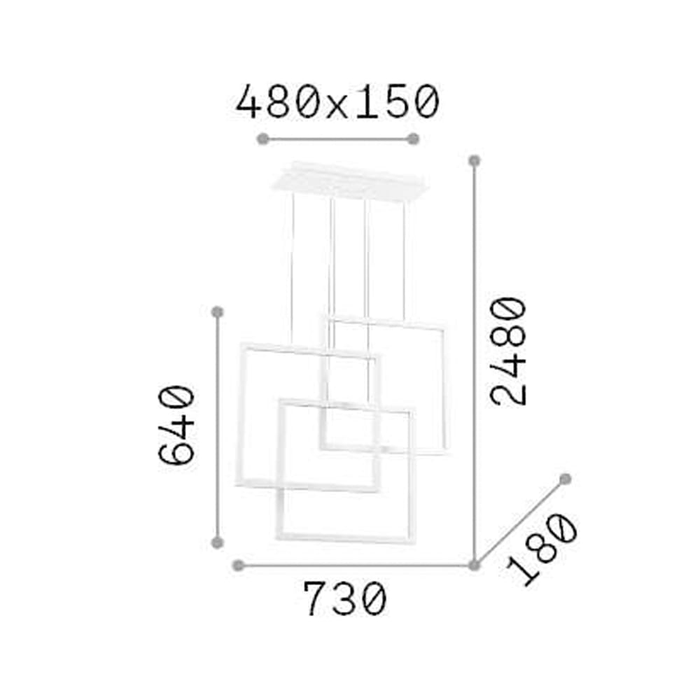 Ideal-Lux FRAME SP QUADRATO - nero - immagine 3