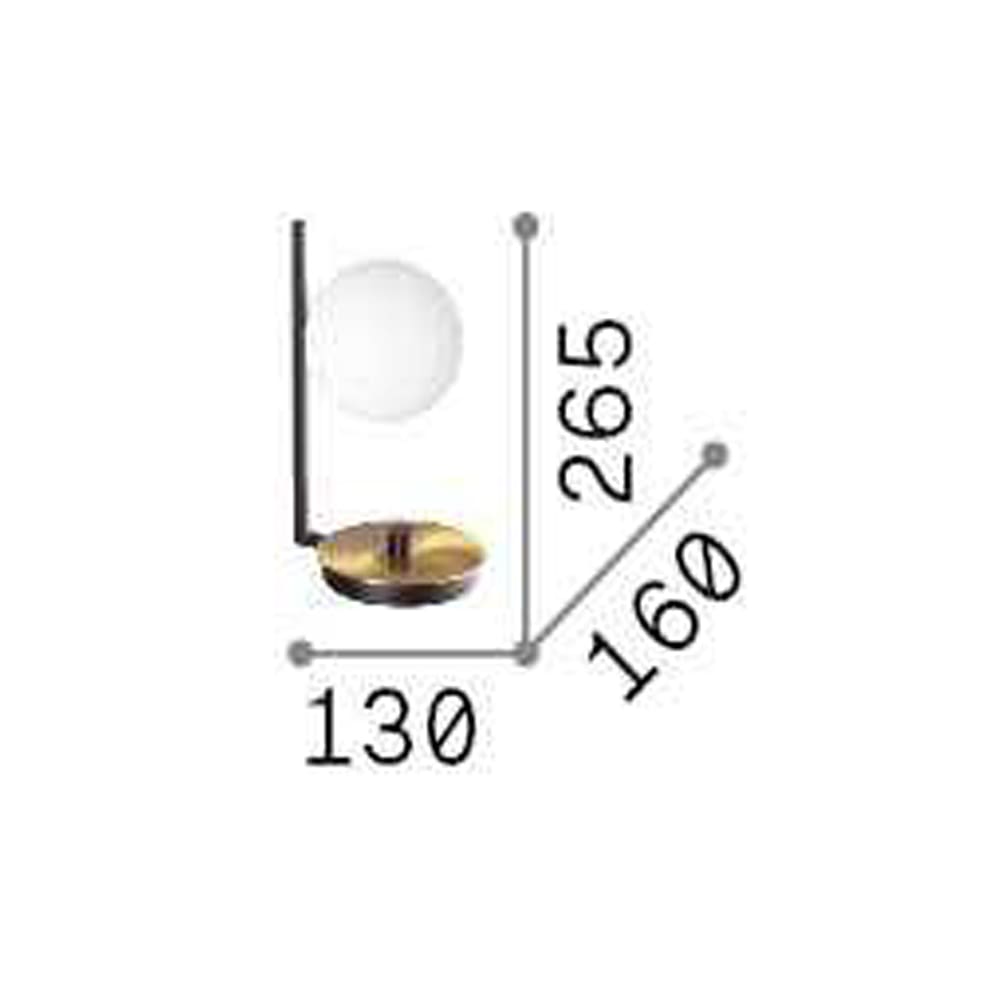 Ideal-Lux BIRDS TL1 - nero e ottone - immagine 3