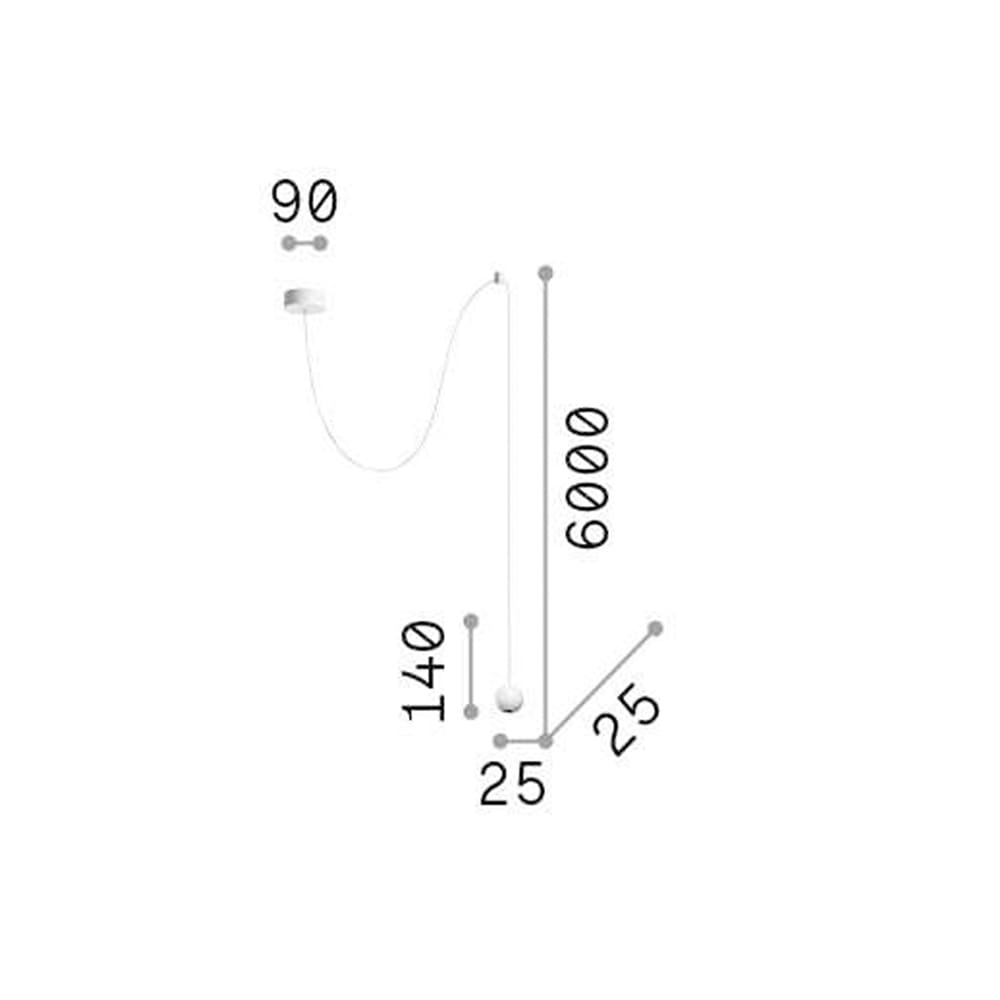 Ideal-Lux ARCHIMEDE SP SFERA - bianco - immagine 3