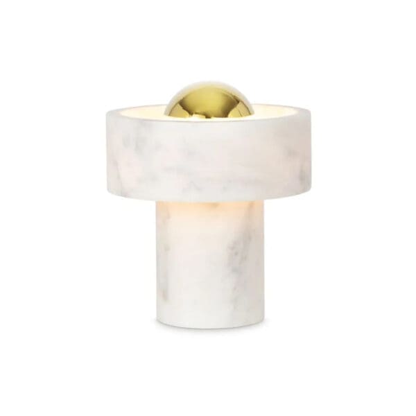 Tom Dixon STONE PORTABLE LED - marmo bianco
