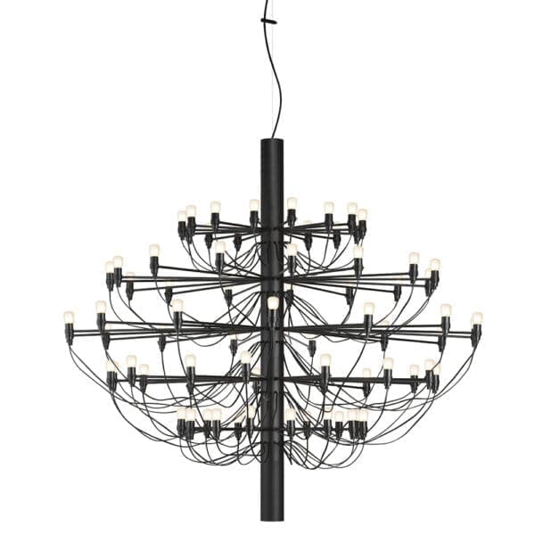 Flos 2097/75 lampadine smerigliate - nero opaco
