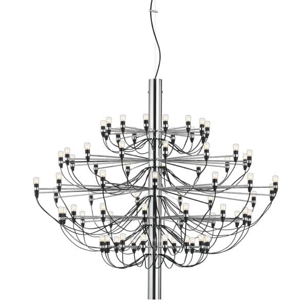 Flos 2097/75 lampadine chiare - cromo