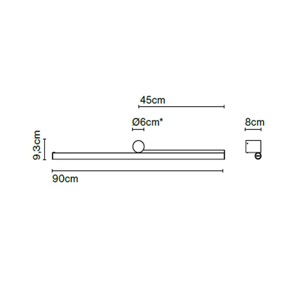 Marset AMBROSIA A 90 destra  3000K TRIAC - oro - immagine 3