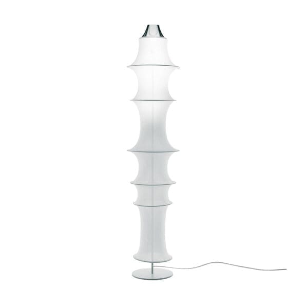 Artemide FALKLAND Floor - fireproof fabric 165 and metal hoops inox - white