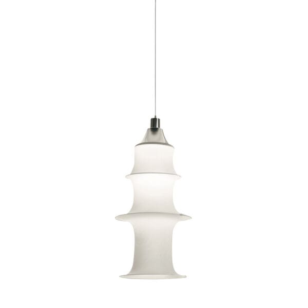 Artemide FALKLAND Suspension - fireproof fabric 85 + cerchi inox - white