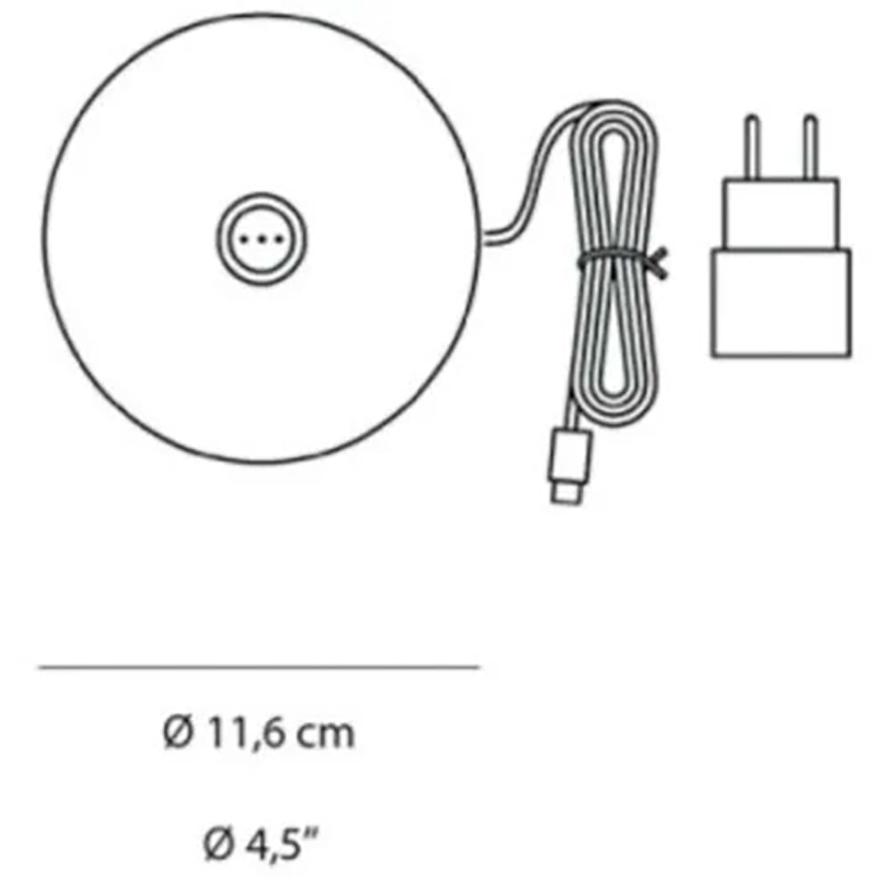 Zafferano Contact BATTERY CHARGER BASE for Poldina Suspension - Poldina wall - Poldina Peg - Image 3