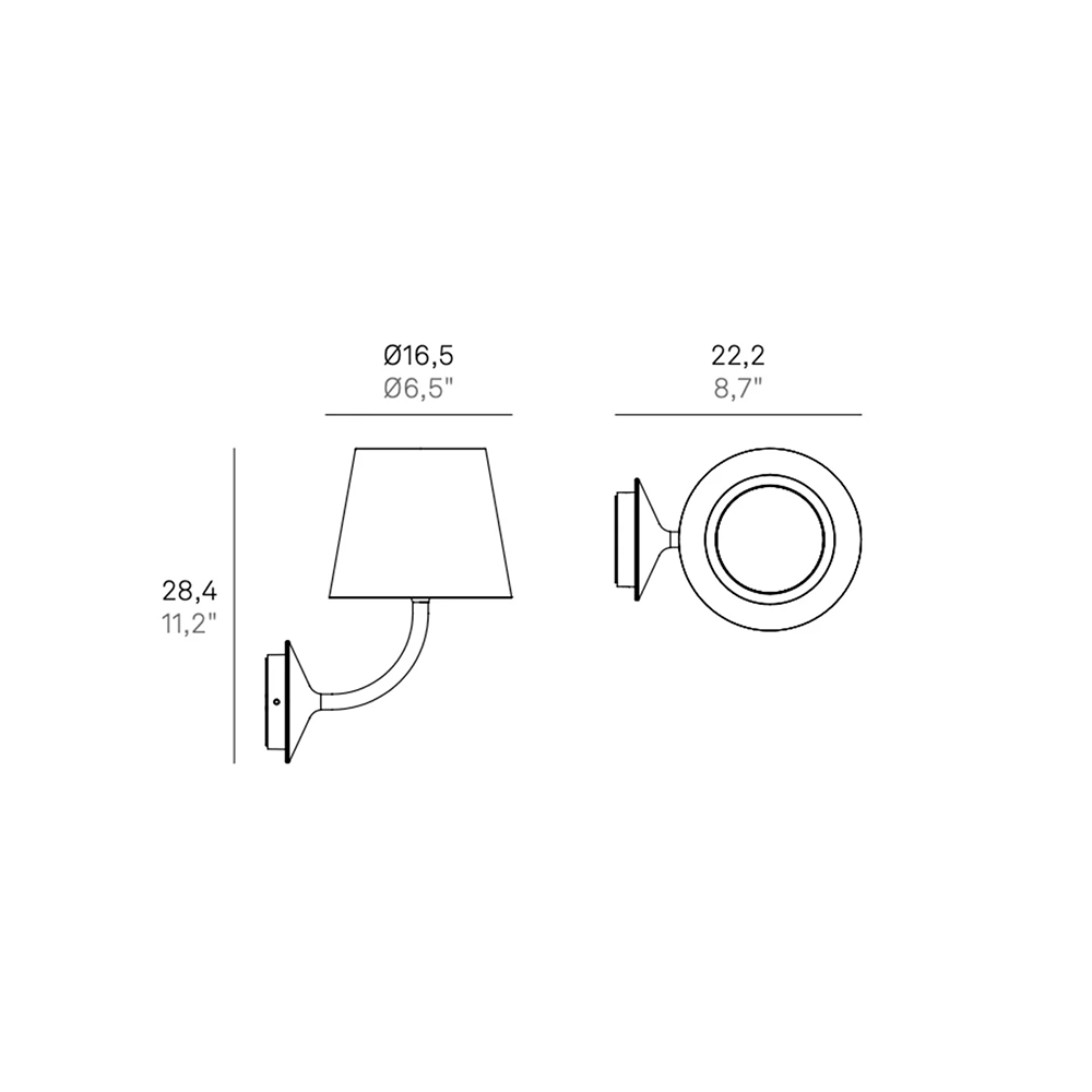 Zafferano POLDINA wall grande - dark gray - Image 3