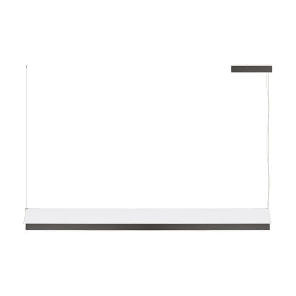 Contardi FLY so l.120m - struttura bronzo nickel spazzolato e paralume cotone bianco 800