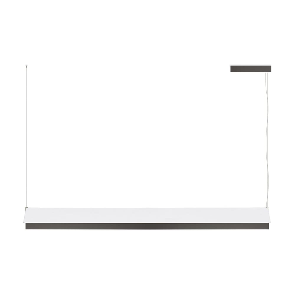 Contardi FLY so l.120m - brushed nickel bronze structure and white cotton 800 shade