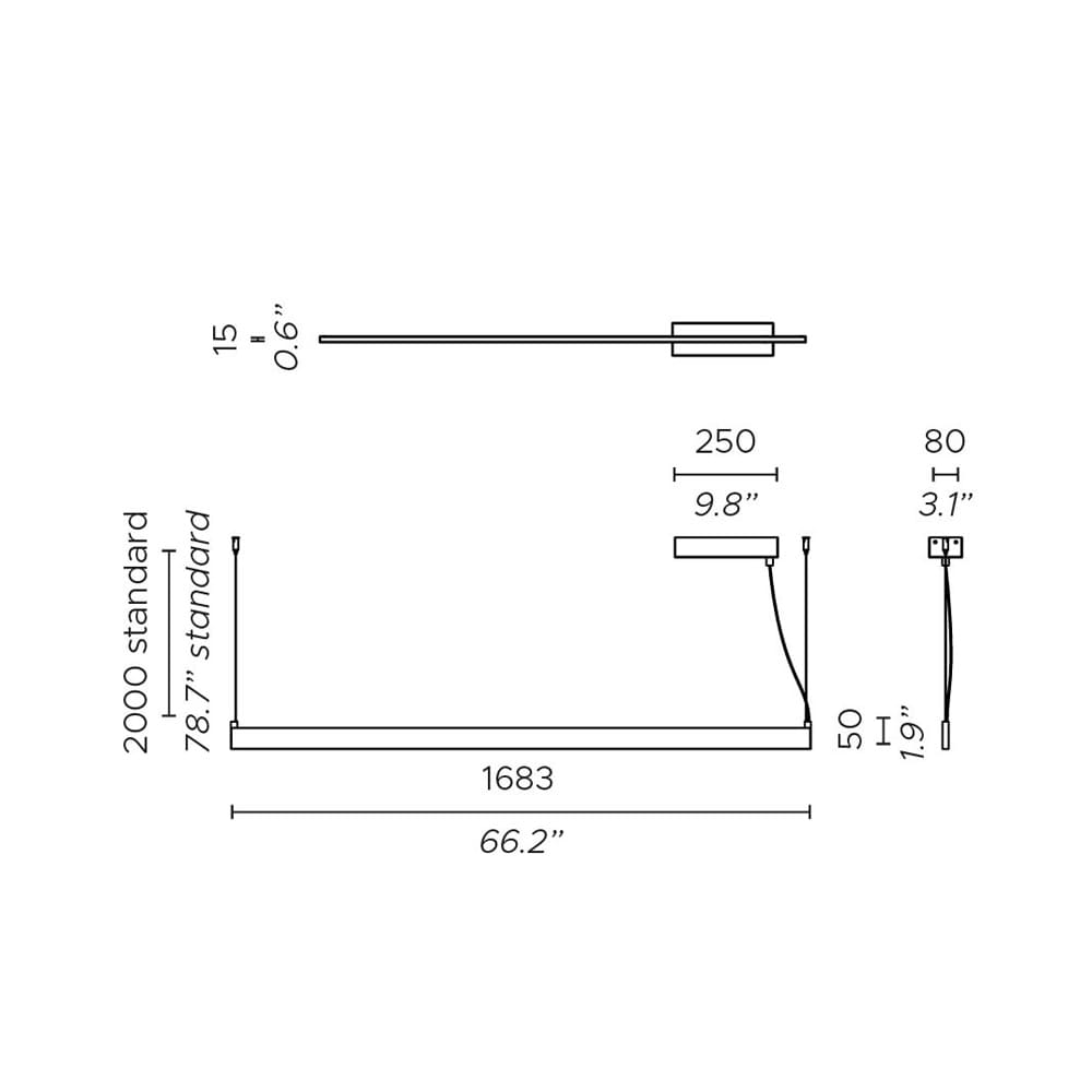 Contardi FLY so linear l.170m - brushed nickel bronze - Image 3