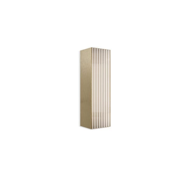 Contardi STICK AP Small l.30 - struttura bronzo nickel spazzolato e diffusore in plexiglass rigato